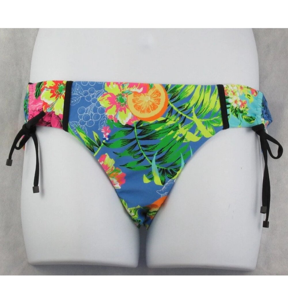 Bar III Women's Side-Tie Hipster Bikini Bottom Swimsuit, Floral Multi, Large